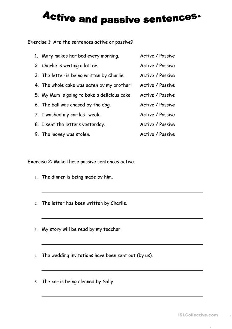 Active and passive voice rules for all tenses pdf